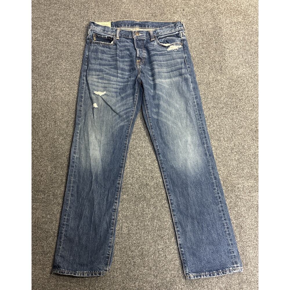 Abercrombie & Fitch Men’s 32x32 Classic Straight Leg Button Fly Denim Jeans